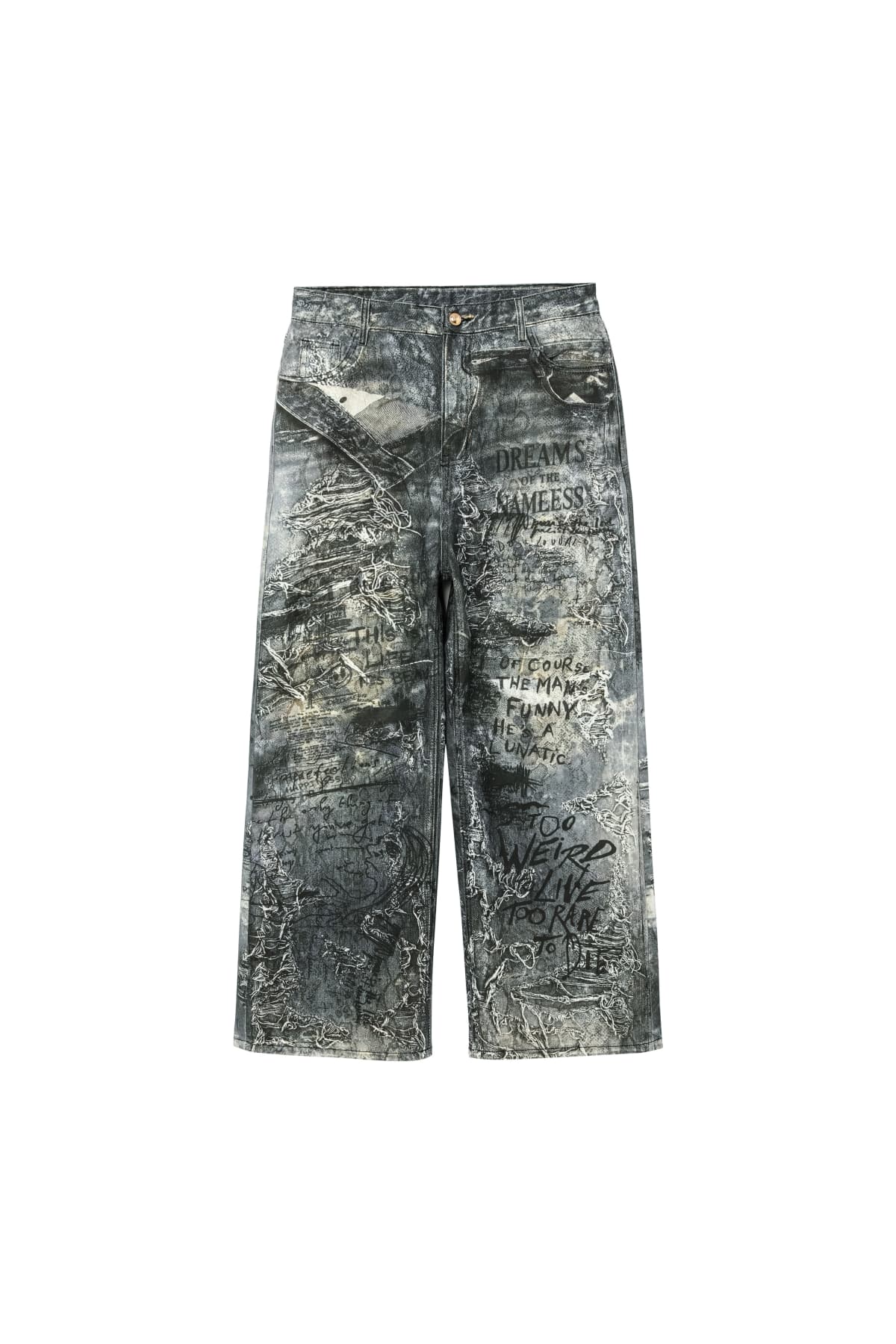 Dom Distressed Graffiti Jeans
