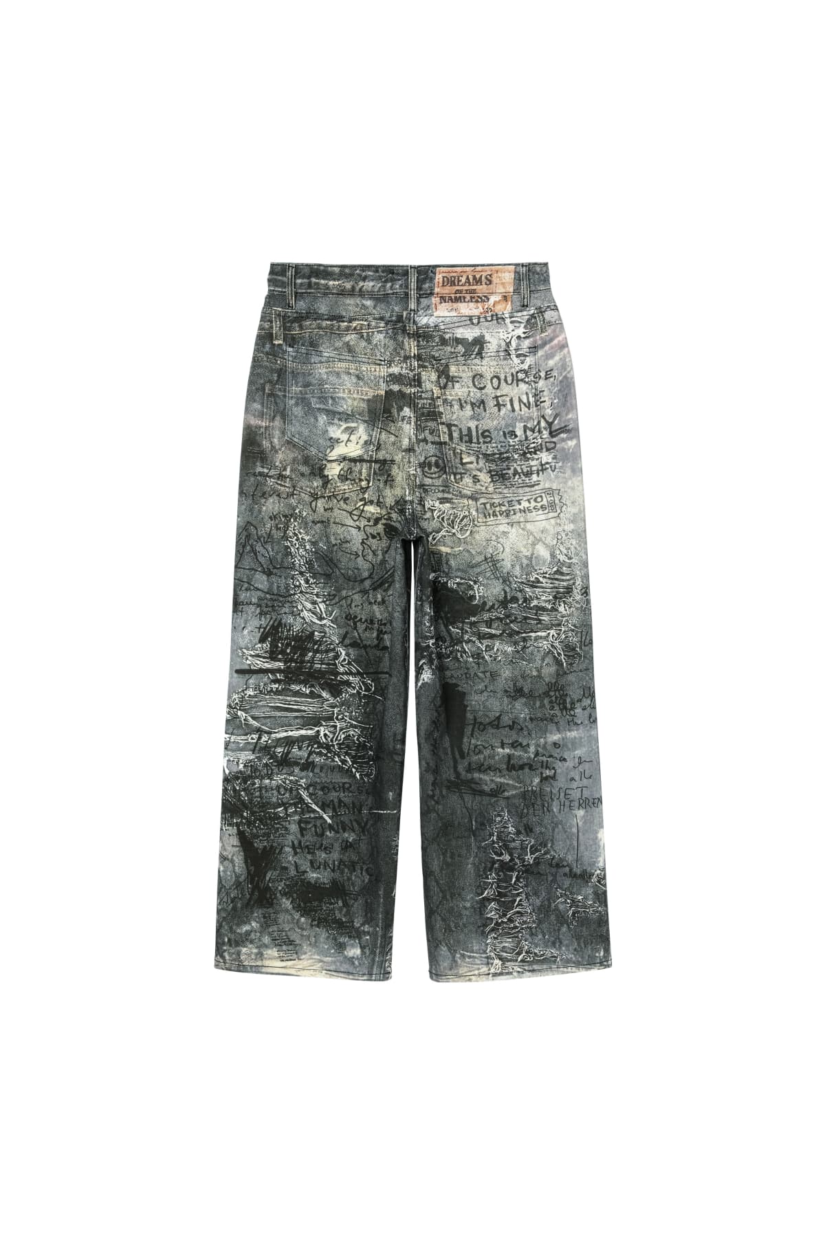 Dom Distressed Graffiti Jeans
