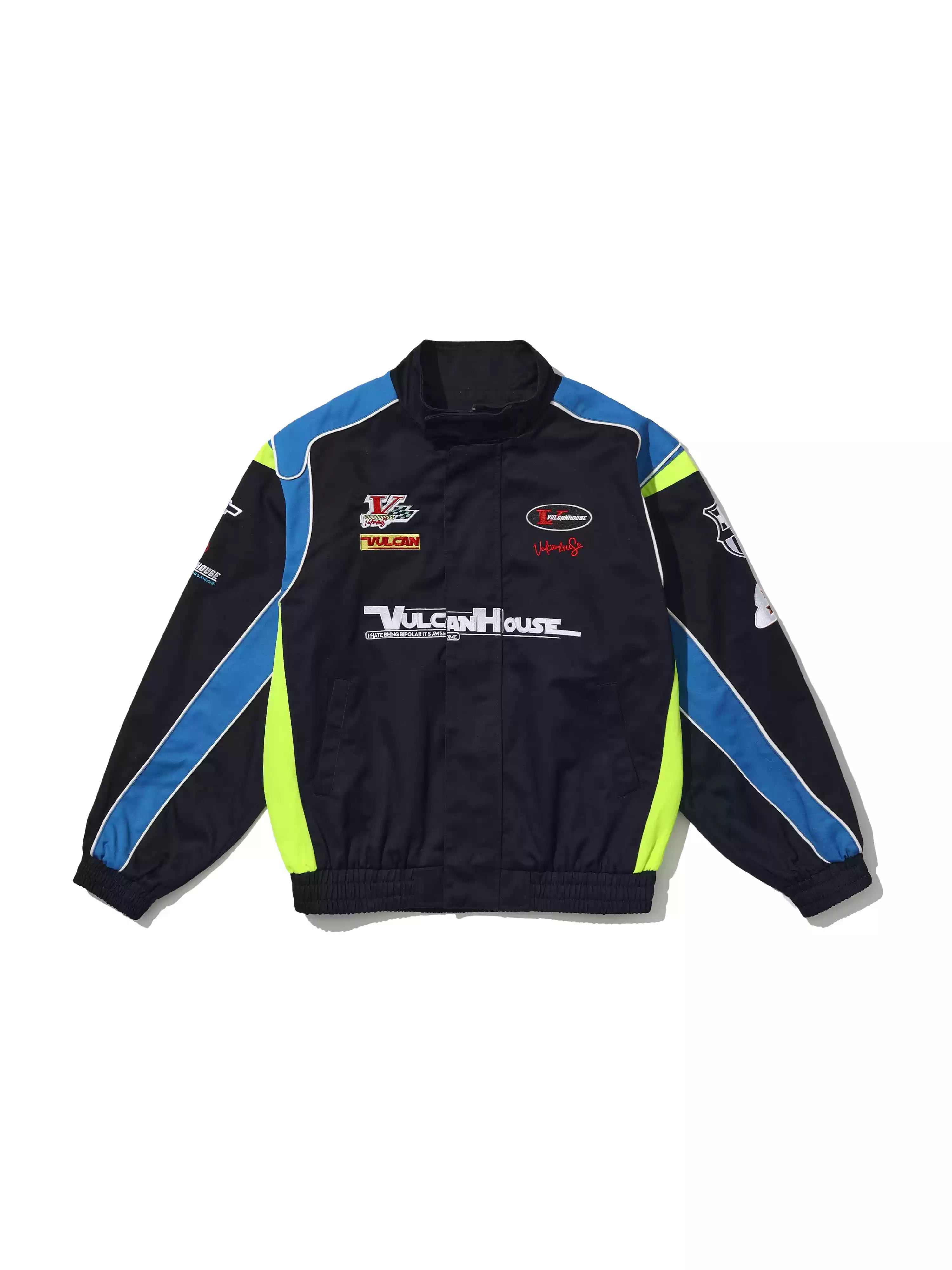 Blue-Green Racing Cotton Jacket