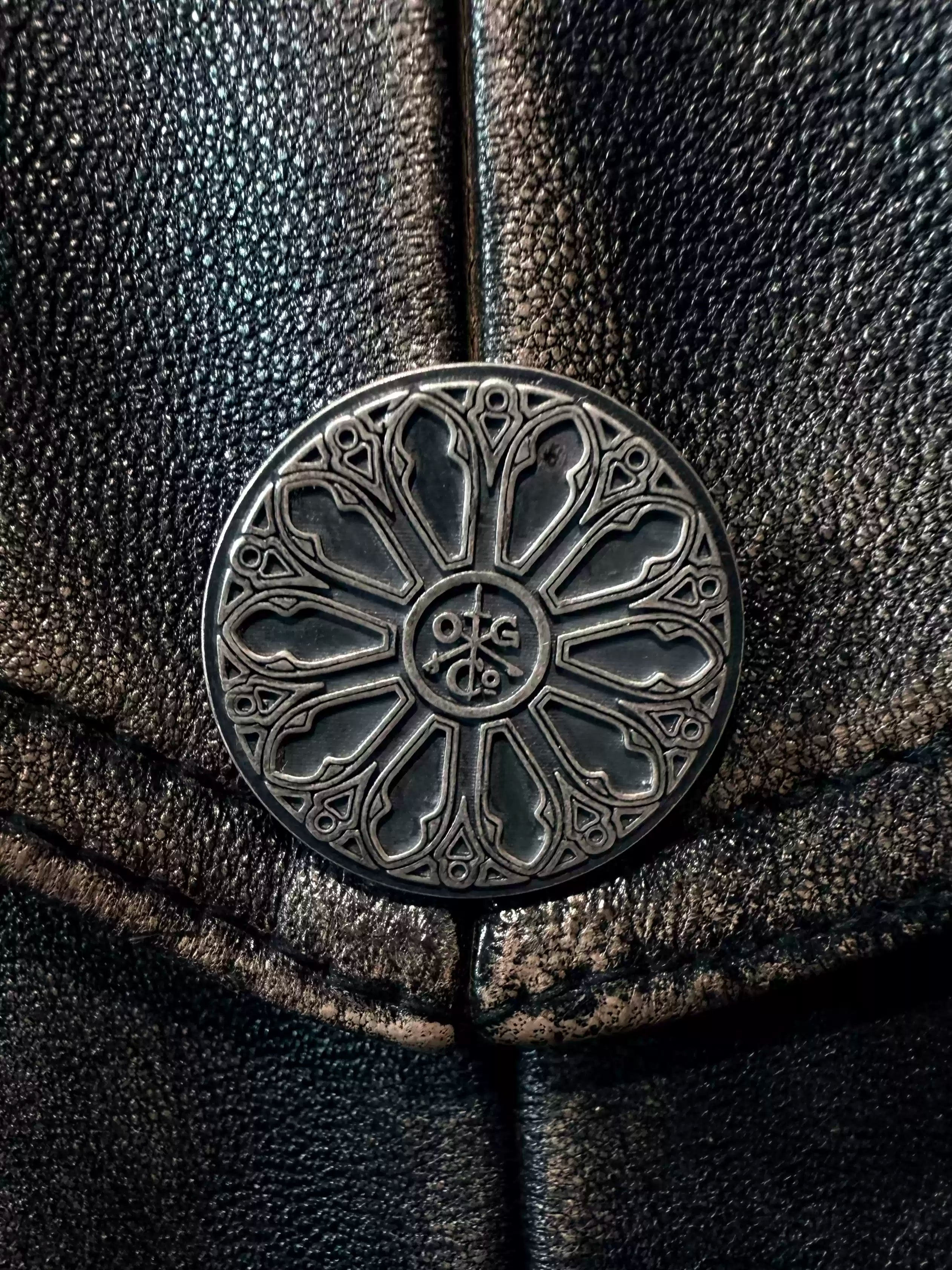 Distressed Wash Vintage-Style Vegetable-Tanned Leather Biker Jacket