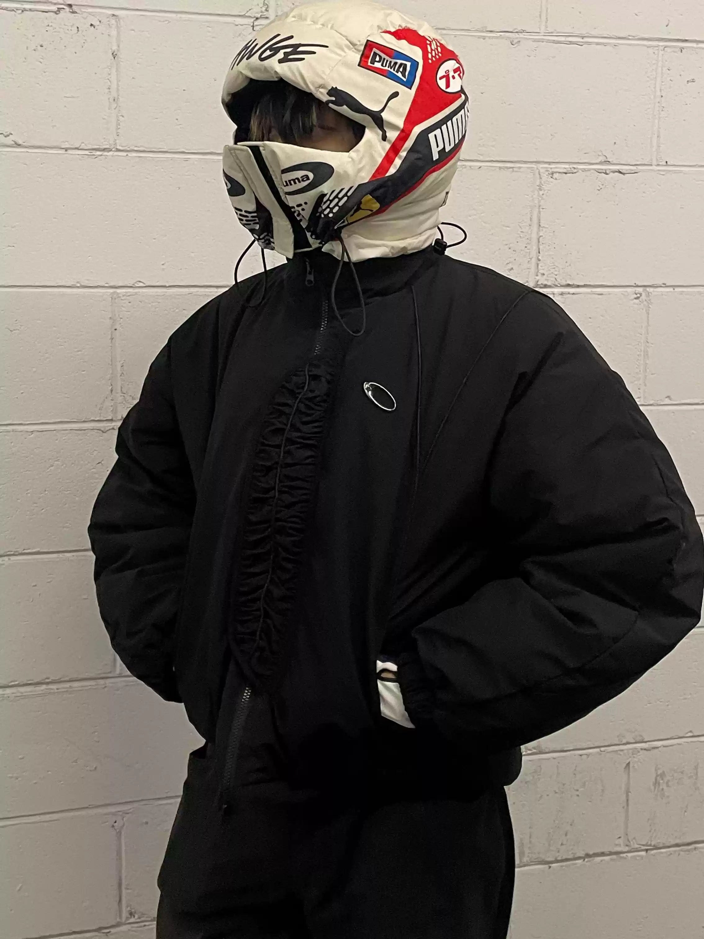 Slogan cotton padded jacket