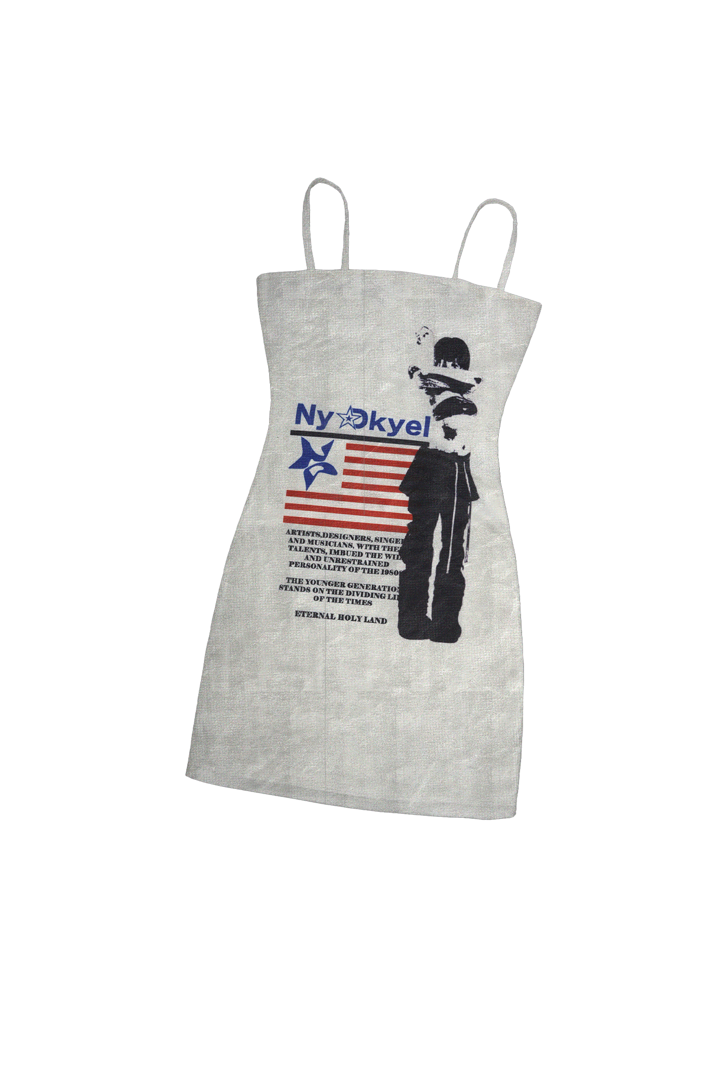 National Flag Print Double Layer Anti-Exposure Dress