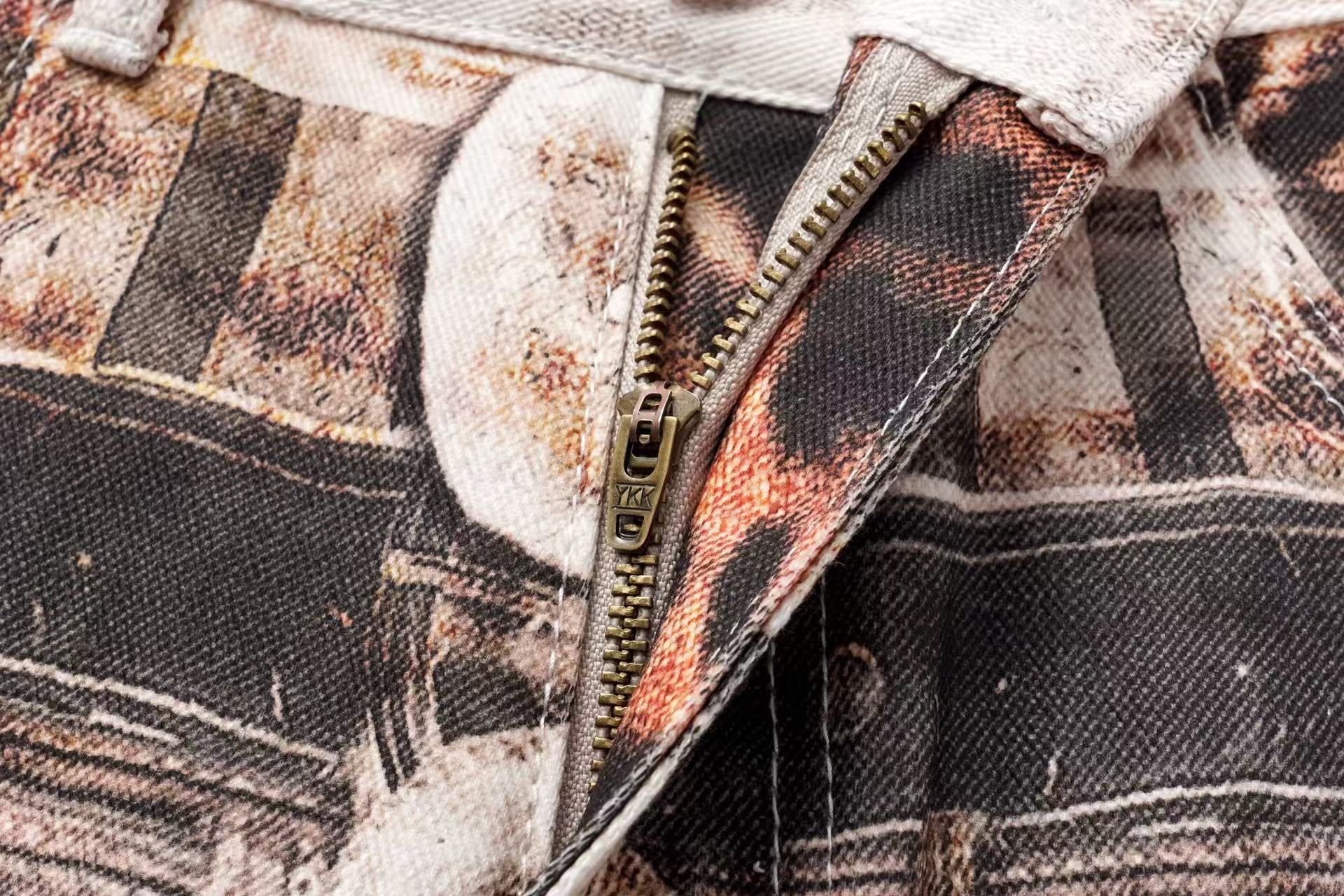 Leopard Belt Gradient Pants