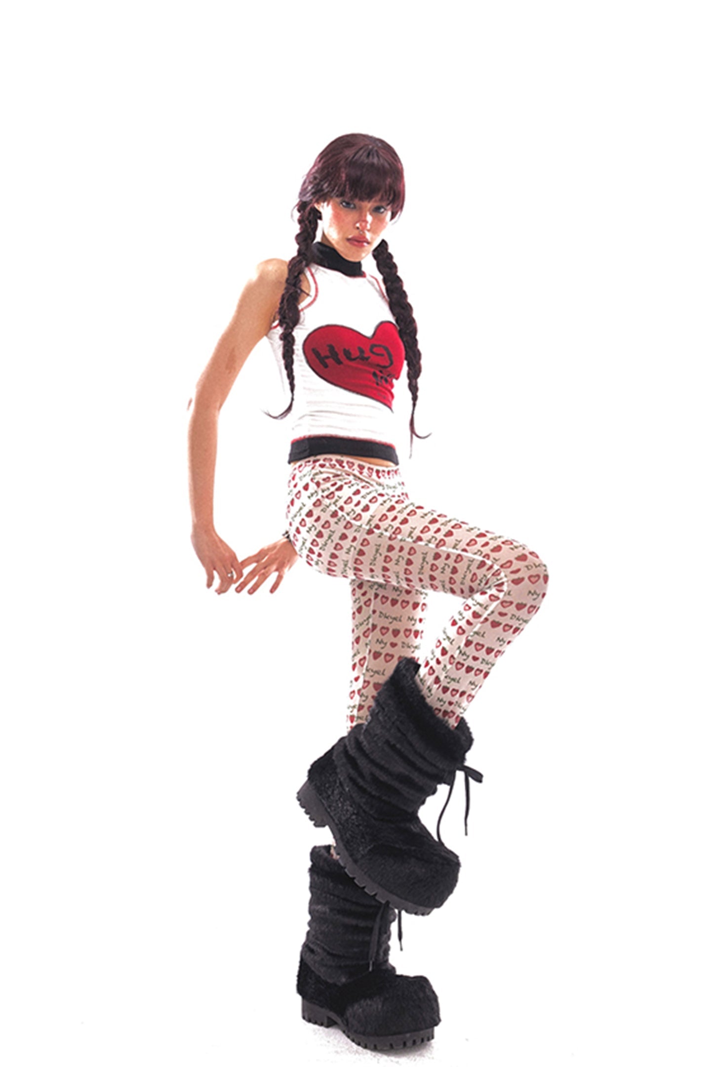 Hand-Painted Heart-Shaped Vintage Patch Vest