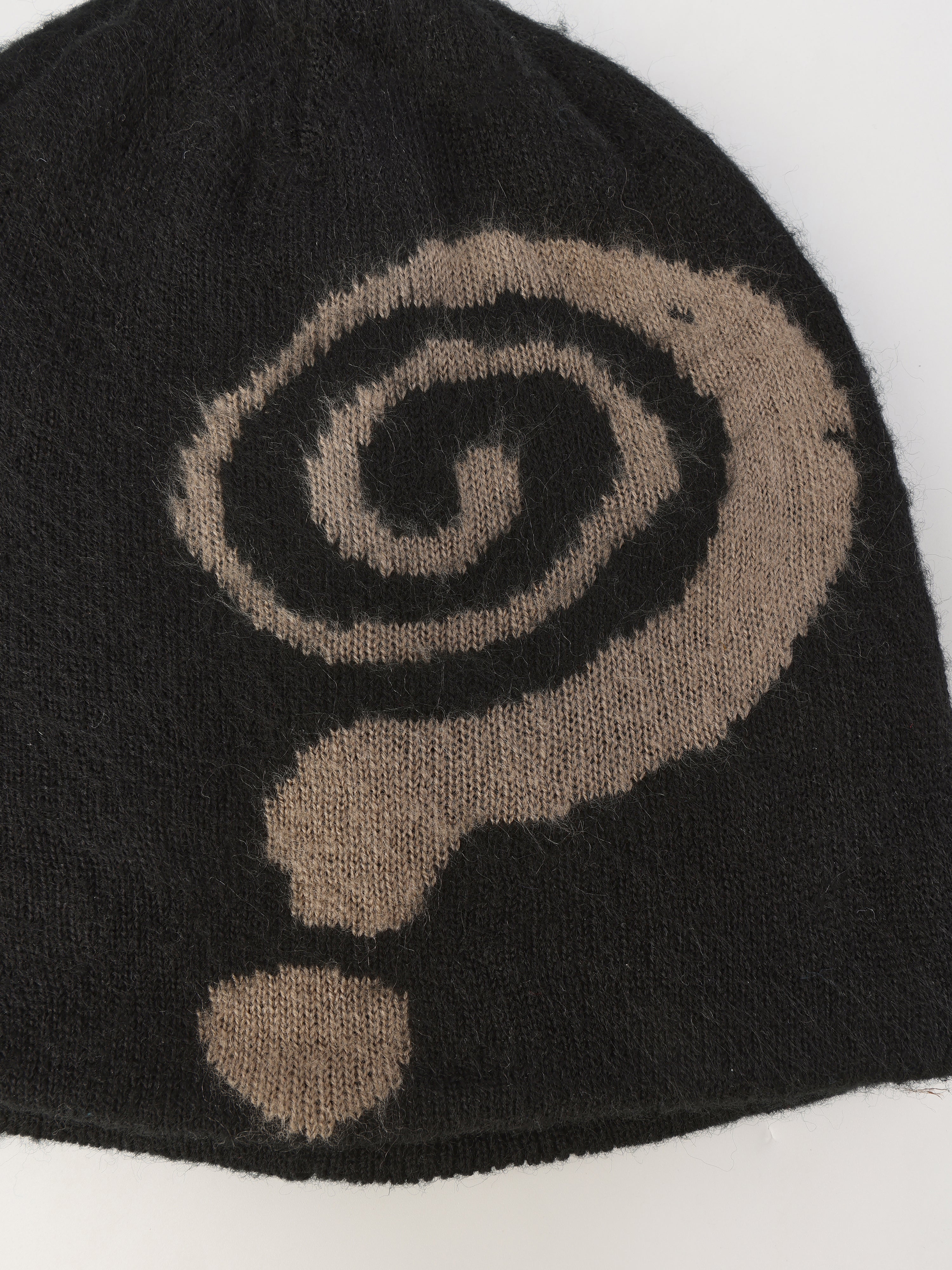 Mohair Question Mark Beanie